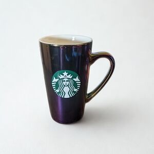 Starbucks Iridescent Rainbow Tall Coffee Mug | Metallic Purple Blue Ceramic Cup